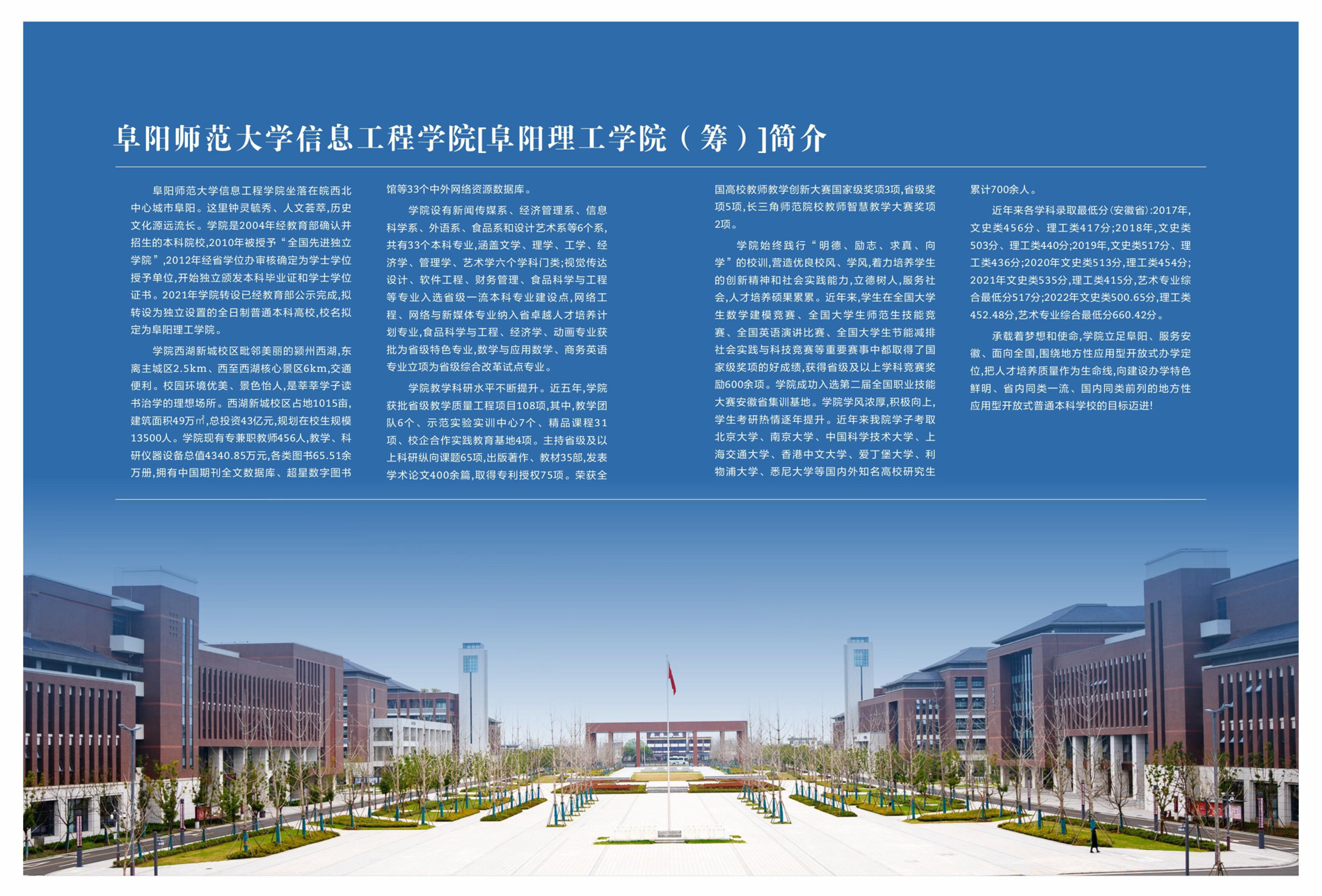 阜阳师范大学信息工程学院[阜阳理工学院（筹）]2023年招生简章